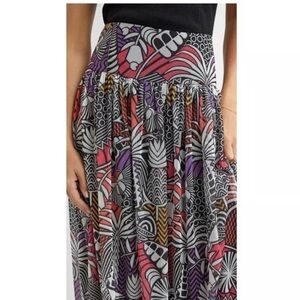 Farm Rio for Anthropologie Tropical Maxi Skirt XS. EUC. Festival Boho Unique